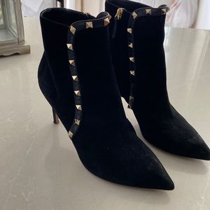 Valentino Suede Booties (heels need to be refurbished). Missing studs. Size 40